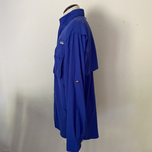 Worldwide Sportsman blau mit Knopfkragen Angelshirt Taschen belüftet klein S - Bild 8 von 12