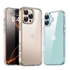 For Apple iPhone 16 Pro Max/16 Plus/16e Clear Case Shockproof Bumper Slim Cover