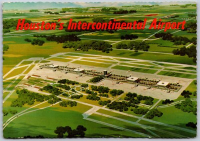 Postcard TX Texas Houston Intercontinental Airport Artist Rendering 1969 6x4 A36