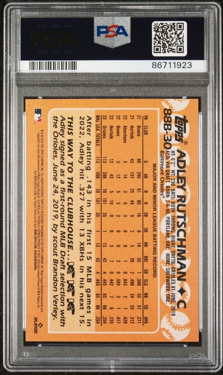 ADLEY RUTSCHMAN 2023 Topps Japan Edition 1988 Cherry Tree RC