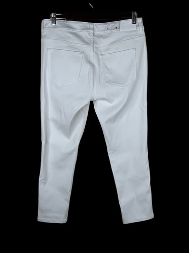 Lauren Ralph Lauren *SIZE 12P Premier Straight Crop White Denim Jeans Minimalist - Picture 4 of 13