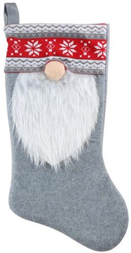 Christmas Gnome Stockings w Hanging Loops 18”Hx9”W 1Pk, Select: Color - Picture 2 of 3