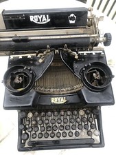 ROYAL 1920s Typerwriter, Side Glass, Sell As Is thumbnail