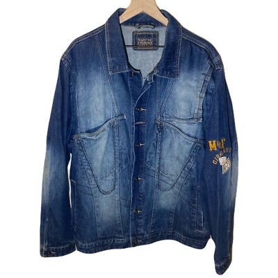 VTG Marithe & Francois Girbaud Denim Jacket Sz Large Big Logo