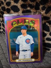 B5 JOC PEDERSON 2021 Topps Heritage High Number PURPLE CHROME Hot Box #576