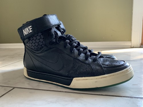 Nike Air Flytop Black High Hi Top Leather Jordan SIZE 9 | eBay