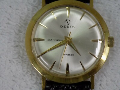 DESTA デスタ 腕時計 手巻き式 アナログ ヴィンテージ DESTA 18K SOLID GOLD AUTOMATIC WIND Circa 1960 MENS WATCH RUNNING
