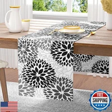 NPOOYI Table Runner, 13 x 106 Inch Cotton Linen Long Table Runners, Dining De