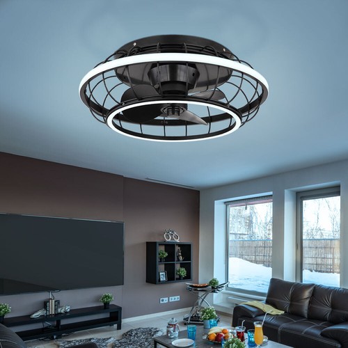 Deckenventilator Deckenlampe Leuchte dimmbar Ringe Fernbedienung CCT Timer LED - Bild 6 von 12