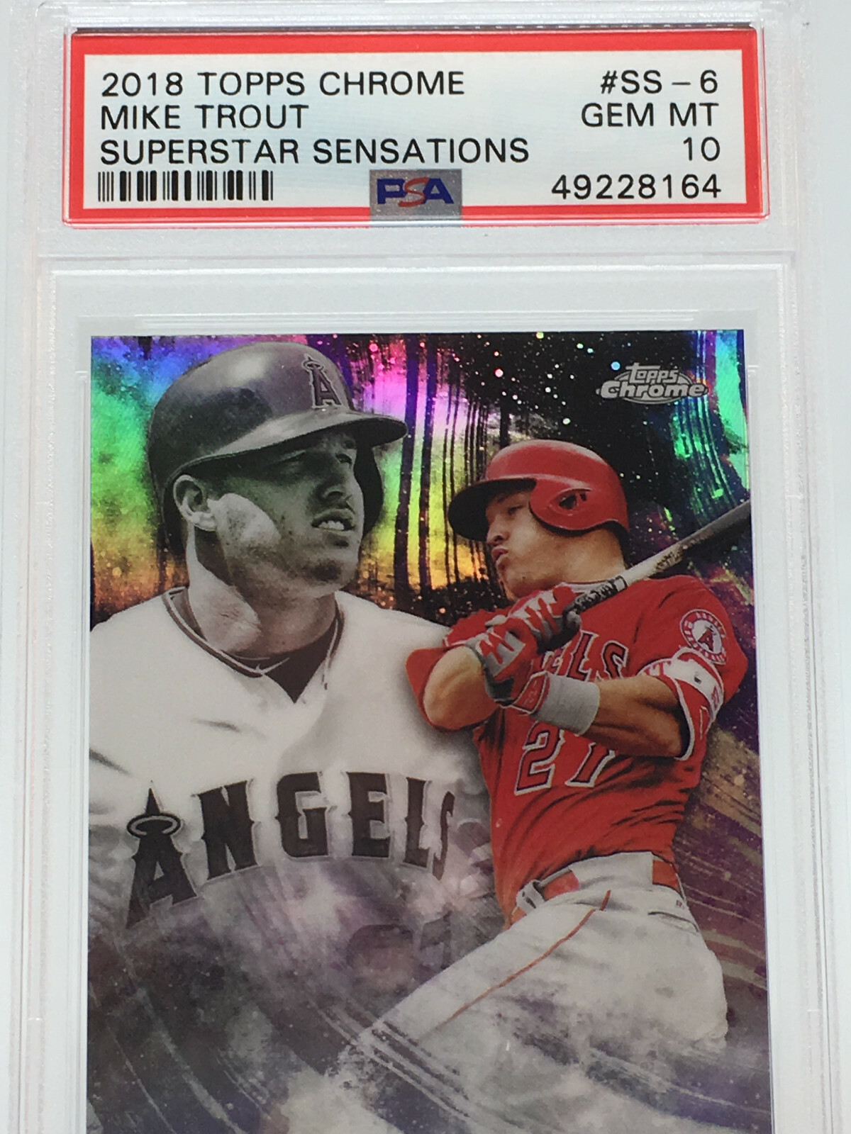 2018 Topps Chrome Mike Trout Superstar Sensations   PSA 10 view 11