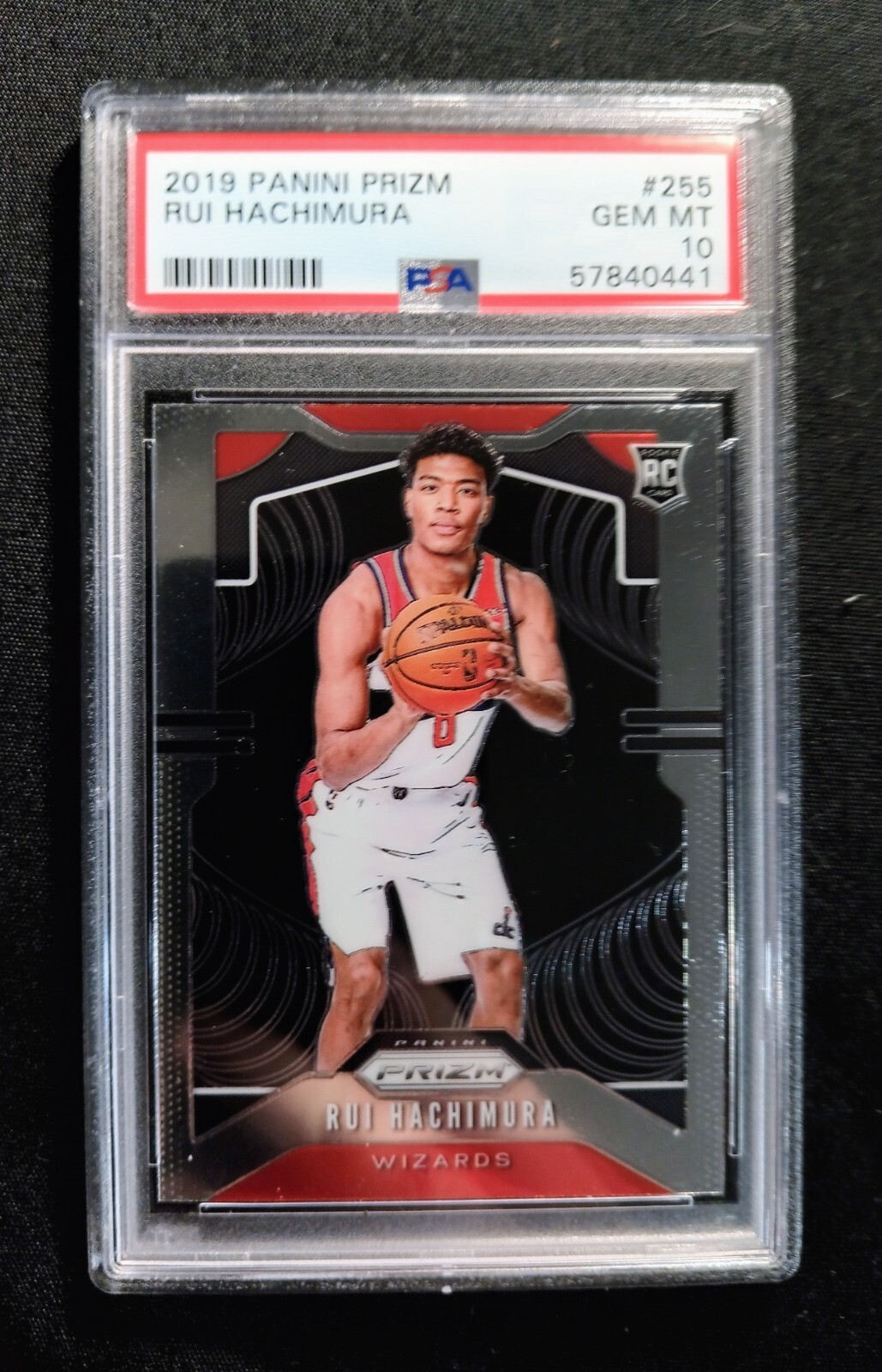 RUI HACHIMURA 2019 Panini Prizm 255 RC Rookie PSA 10 GEM MINT