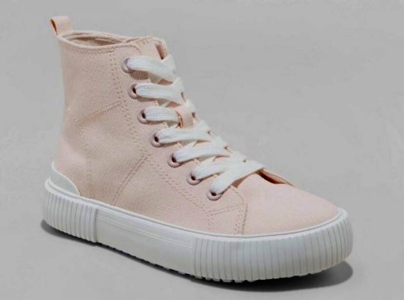 Girls' Cora Zipper Lace-Up Sneakers Pink - Cat & Jack - SIZE