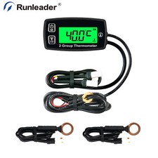 Digital Engine Temp Gauge Dual Temperature Recordbacklight User Shutdown