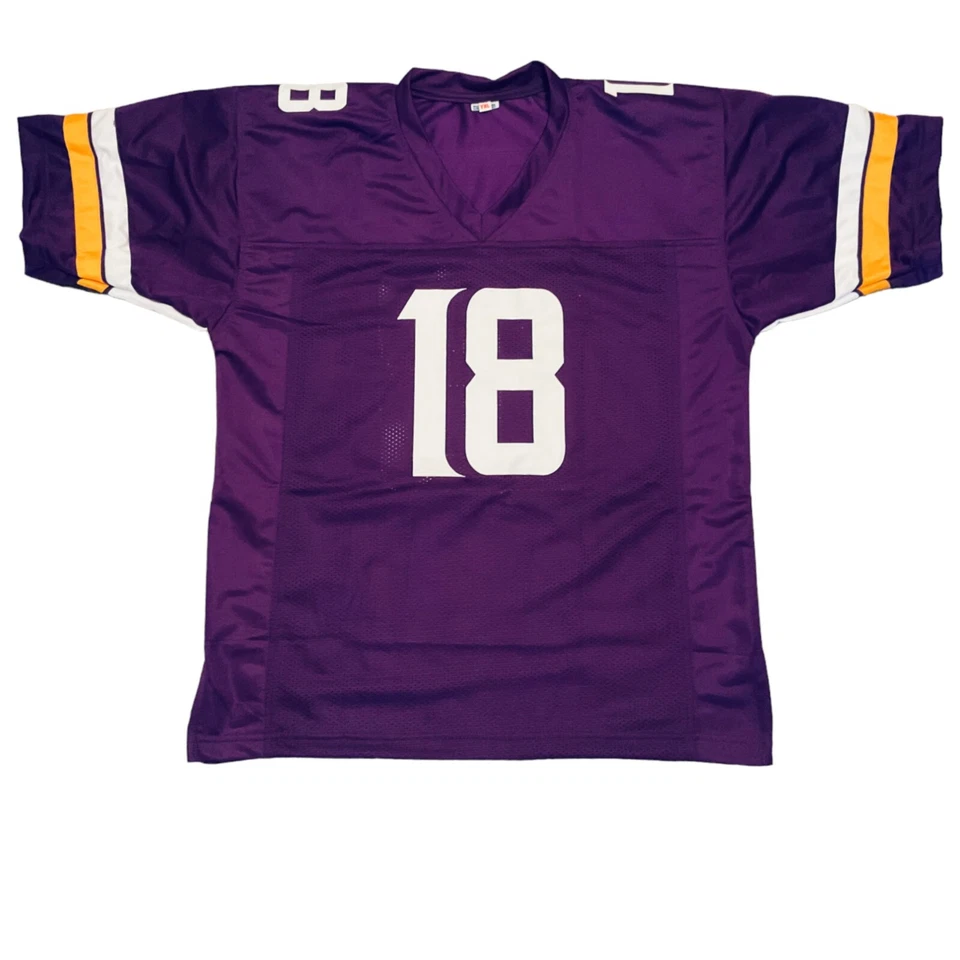 Justin Jefferson Sewn Stitched Custom Purple Jersey YOUTH Sizes - Image 2 of 2