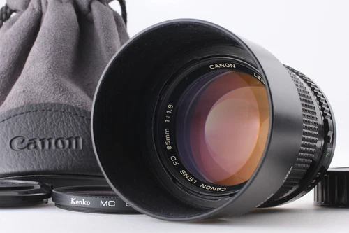 [Near MINT w/ Hood] Canon New FD NFD 85mm f/1.8 Portrait MF Lens From JAPAN