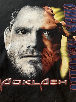 Chris Benoit vintage BACKLASH t shirt XXL Crossface WWF 4 Real