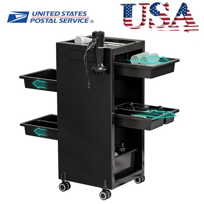 Ultimate Trolley Cart for Hair Salon Station 6 Trays for Extra Storage Space Sav