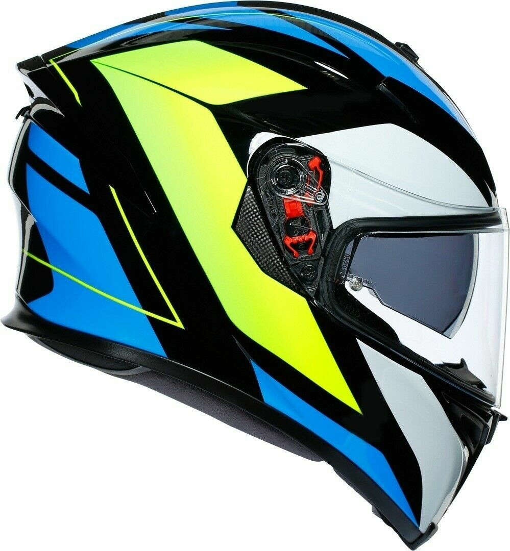 Casco Moto Integrale Agv K-5 PLK Multi Core Nero/ciano/giallo Fluo |  Acquisti Online su eBay
