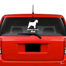 Wheaten Terrier Mom Windshield Sticker Vinyl Auto Window wheatie