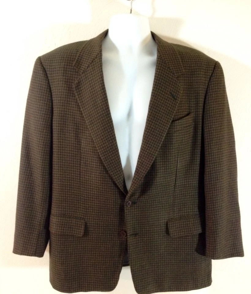 GIEVES & HAWKES Philip коричневый зеленый гончая Blazer Sportcoat куртка 42R Reg - Изображение 4 из 4