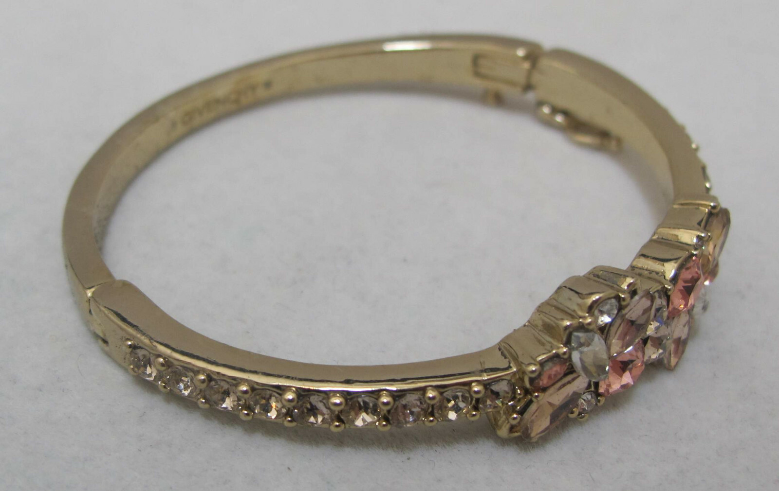 GIVENCHY Pink & Clear Multi-Shape Crystals Gold T… - image 4