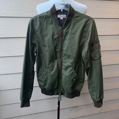 Wallace Barnes J Crew Ma 1 Bomber Jacket Coat Men Green Pockets