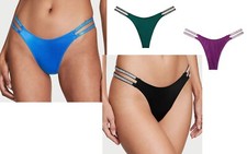 Victoria's Secret Double Shine Strap Smooth Thong Panty NWT