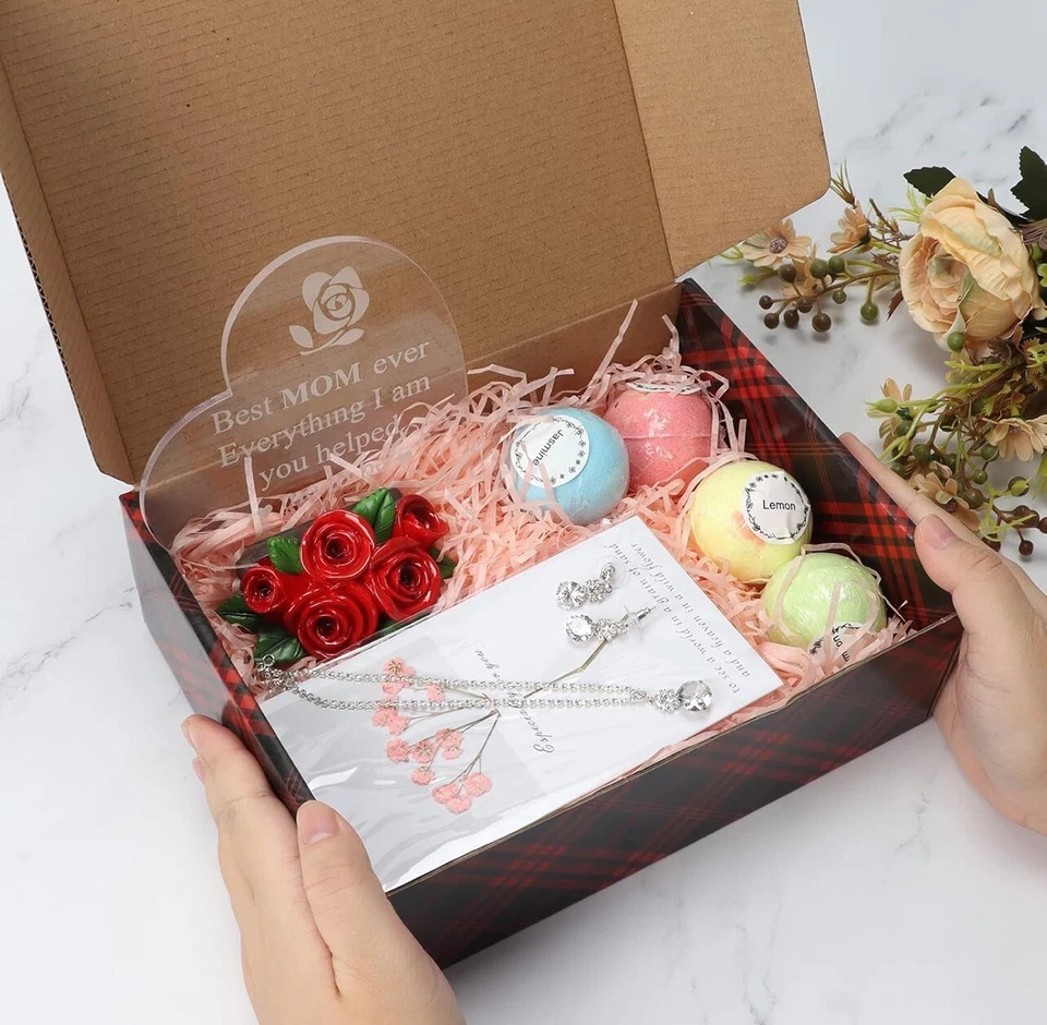 La mejor cesta de regalo para mamá día de la madre 7 colores LED adorno de pasteles bombas de baño Foto 2 de 4