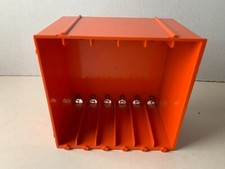 RANGEMENT COLLECTOR CASSETTES AUDIO - COGEBI BELGIUM - VINTAGE ORANGE