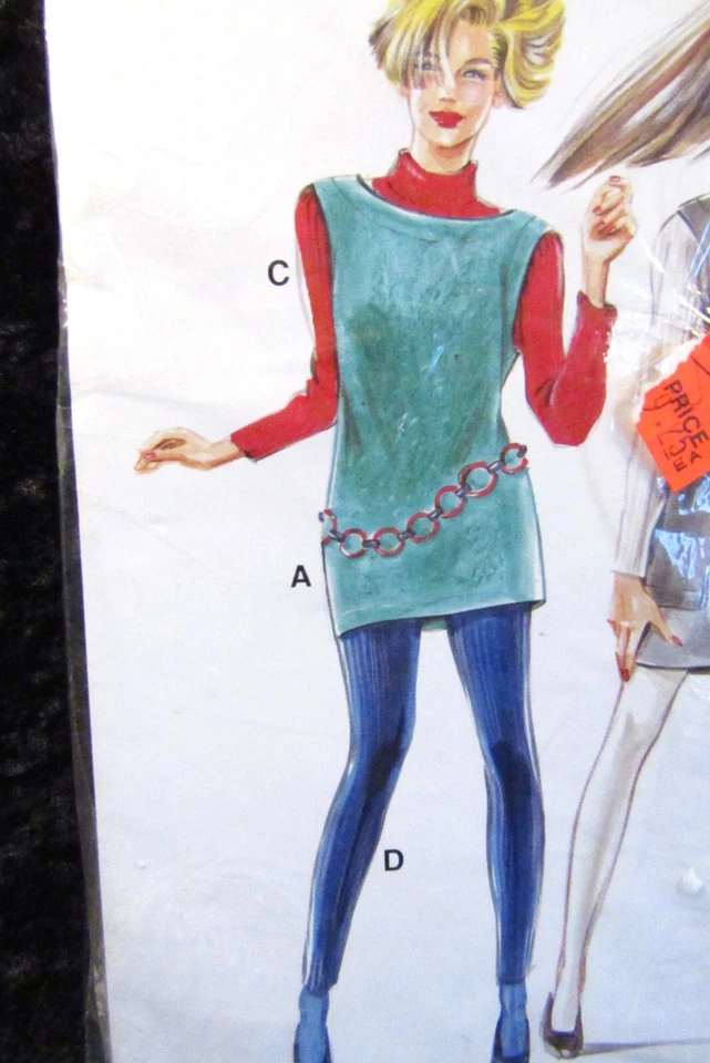 Young Collection Womens Top/Shirt Sewing Pattern S21578 Sz 10-20 Uncut 1990s - Image 4 of 4