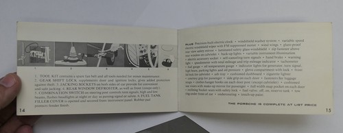 Porsche 356 356C Porsche Facts Sales Brochure - Very Nice - Picture 6 of 7