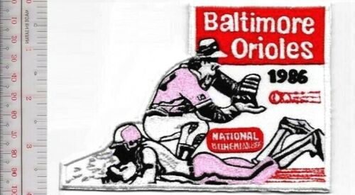Patch promotionnel bière baseball Baltimore Orioles & bière nationale bohème 1986 AL - Photo 1 sur 1
