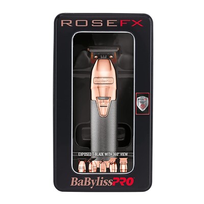 BaBylissPRO Rose Gold FX Skeleton T-Blade Outlining Cordless Trimmer FX787RG