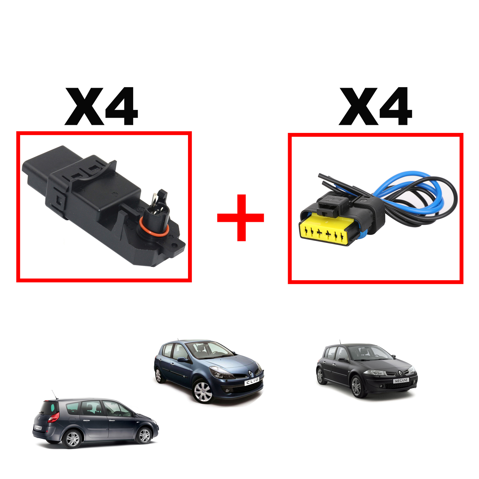 Module Temic lève-vitre électrique Megane 2 avec connecteur prise confort