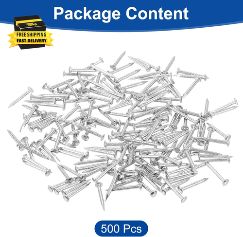 500Pcs Small Hardware Nails, 1 X 10Mm Carbon Steel round Head Nail Common Finish - Picture 3 of 6