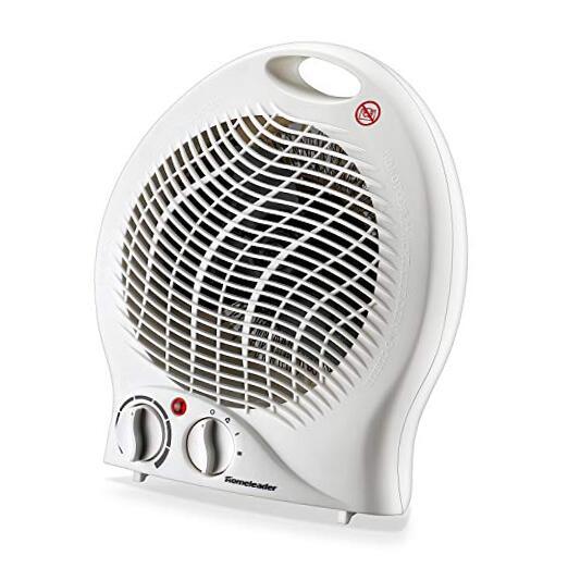 Space fan heater, 2-Speed Small Portable Heater with Thermostat, white-ct