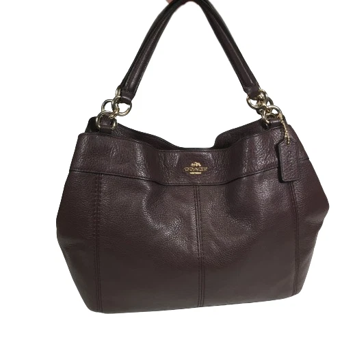 Coach Lexy Tote F23537 Borsa a tracolla in pelle di ciottoli sangue di bue