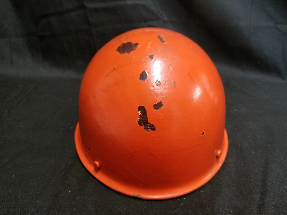 Casco de sombrero duro MSA Skullgard de colección de los años 50 naranja servicio telefónico Foto 4 de 4