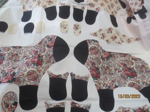 NEW Vintage Cranston VIP Craft Fabric Panel - Victorian Sheep - Makes Two Sheep