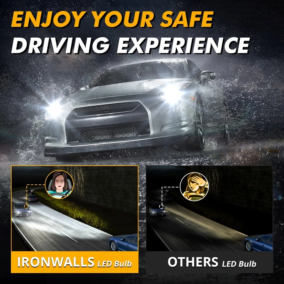 Faros antiniebla de haz alto bajo 8 lados blancos para Toyota Prius 2010-2015 Foto 4 de 4