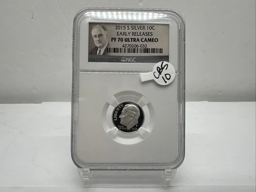 2015 S Silver Roosevelt 10c Early Releases PF70 Ultra Cameo CB5-10