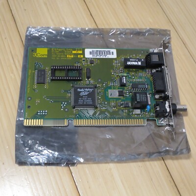 Network Card 3Com Etherlink III 3C509B-C Combo ISA RJ45 BNC 03-0021-001 REV A
