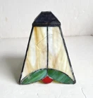 Vintage Stained Glass Table Lamp Base Shade Tiffany Style Mission Craftsman