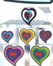 50 Coveva 3D Lucky Hearts Hanging Air Fresheners Car Taxi Van Wash Valet Bulk UK