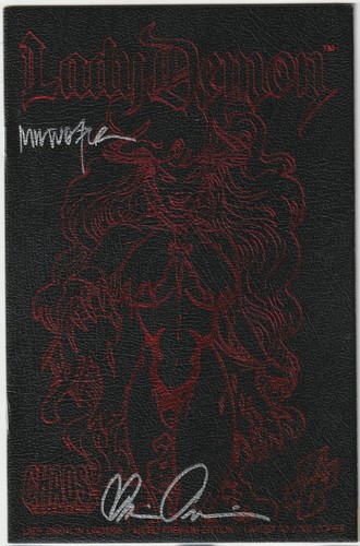Lady Death in Lingerie #1 – Red Leather Micro Premium Edition 2x Signed/COA NM - Picture 1 of 2