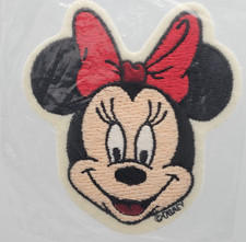 Minnie Mouse Face Patch 1980s Embroidered Disney Treasures Souvenir 3" USA VTG