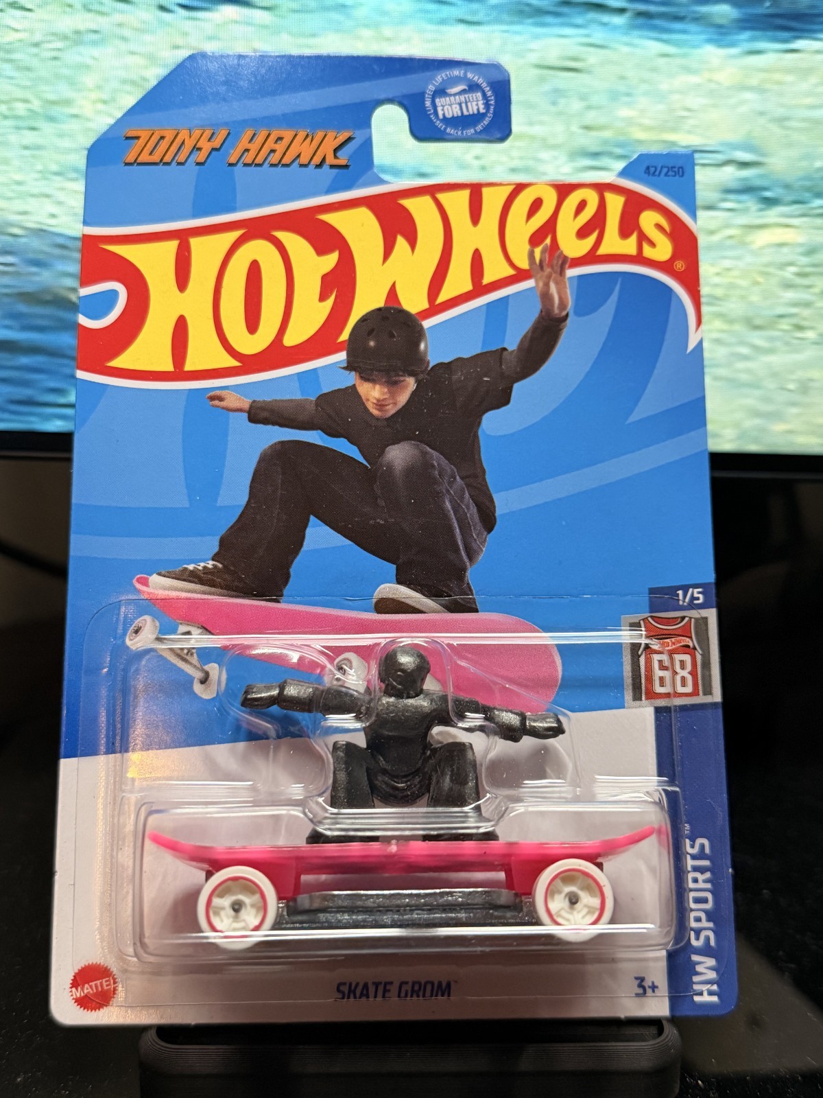 HOT WHEELS 2023 SKATE GROM HW SPORTS TONY HAWK PINK BLACK