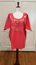 Mexican blouse with 100  Hand Embroidered, Artisan Top, Boho, Hand Made, Oaxaca