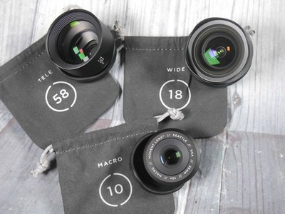 Moment Cell Phone Lens Kit V2  18mm Wide 58mm Tele & 10 Maco Lens lot set