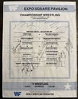 1985 WWF WRESTLING LINEUP CARD HAND SIGNED BY THE BULLDOGS, JYD, SHEIK +2 MORE! — photo 1